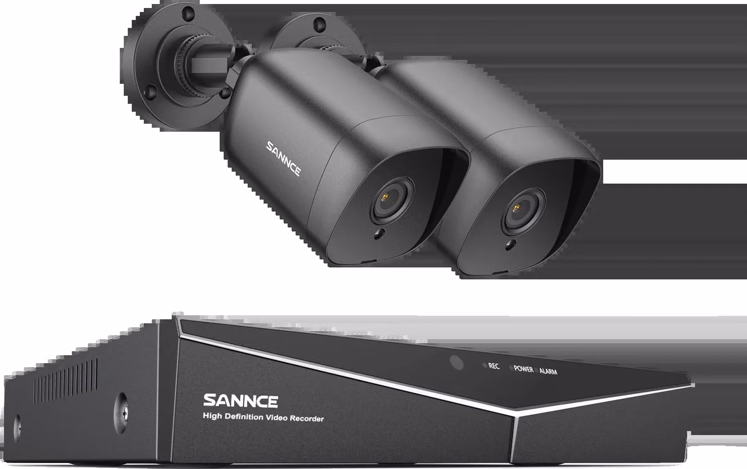 SANNCE sistema CCTV, 4 canali DVR, 1080P IR visione notturna, 2pcs fotocamera, 4T