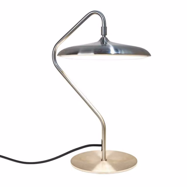 DFTP by Nordlux Lampada da tavolo a LED Artist, Alluminio / Grigio / Zincato, Soggiorno / Sala da pranzo, Acciaio Inox, Scandinavo, Lampada da tavolo LED