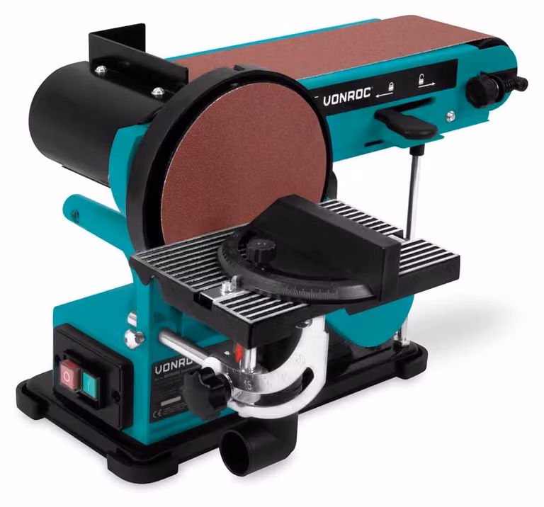 Levigatrice a nastro elettrica da 350 W - Forma rettangolare - Adatta per legno e metallo - Levigatrice stazionaria