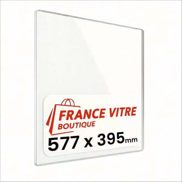 577 x 395 x 4 mm - Vetro per stufa a legna - vetro camino di ricambio - vetro per caminetto resistente al fuoco - France Vitre