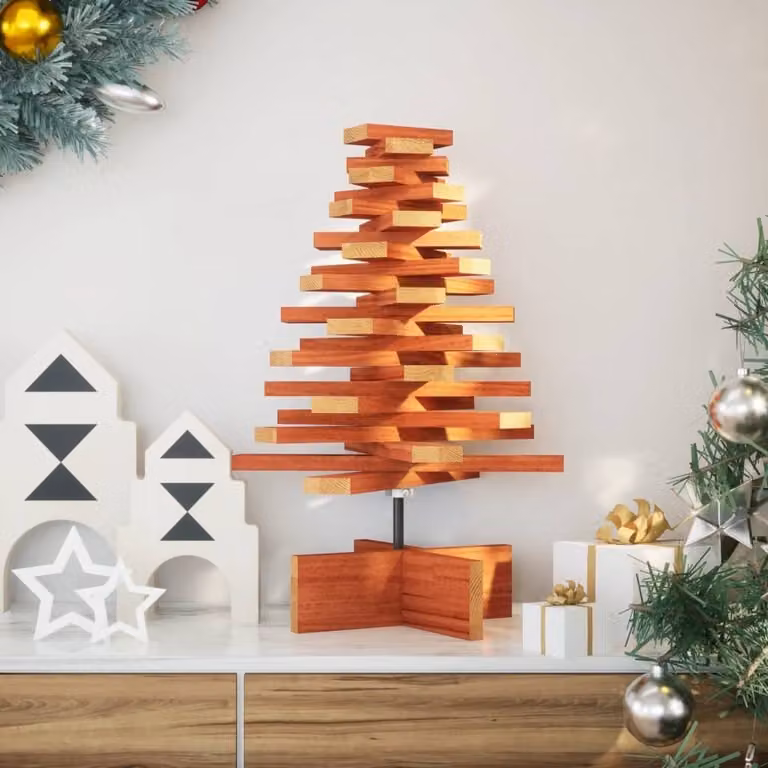 Maison Exclusive - Albero di Natale da decorare Marrone cera 60 cm Legno massello di pino
