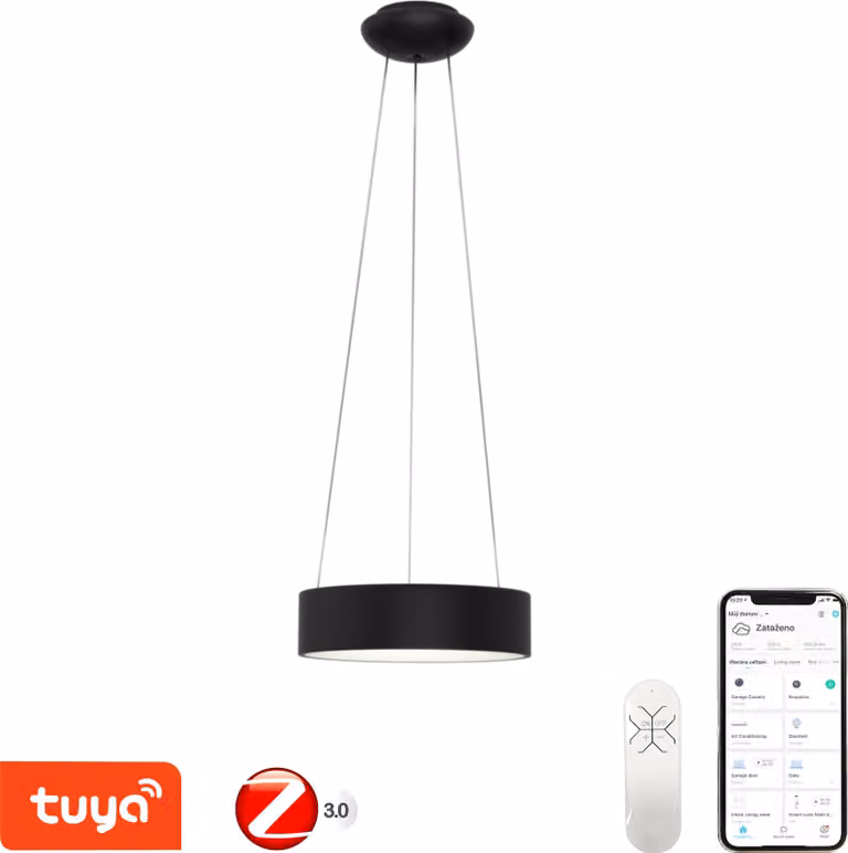 Immax NEO AGUJERO Apparecchio a sospensione intelligente 45cm 30W nero Zigbee 3.0