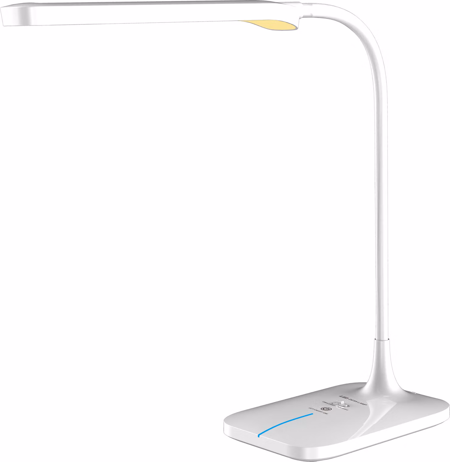 Lampada da tavolo Globo Lighting, corpo in plastica bianca, diffusore in plastica opale, accensione/spegnimento tramite touch, dimmerabile, dimmer touch a livelli, possibilità di fissare i colori, modello Flexo, batteria inclusa: 1x CR18650 1800mAh 3.7V,