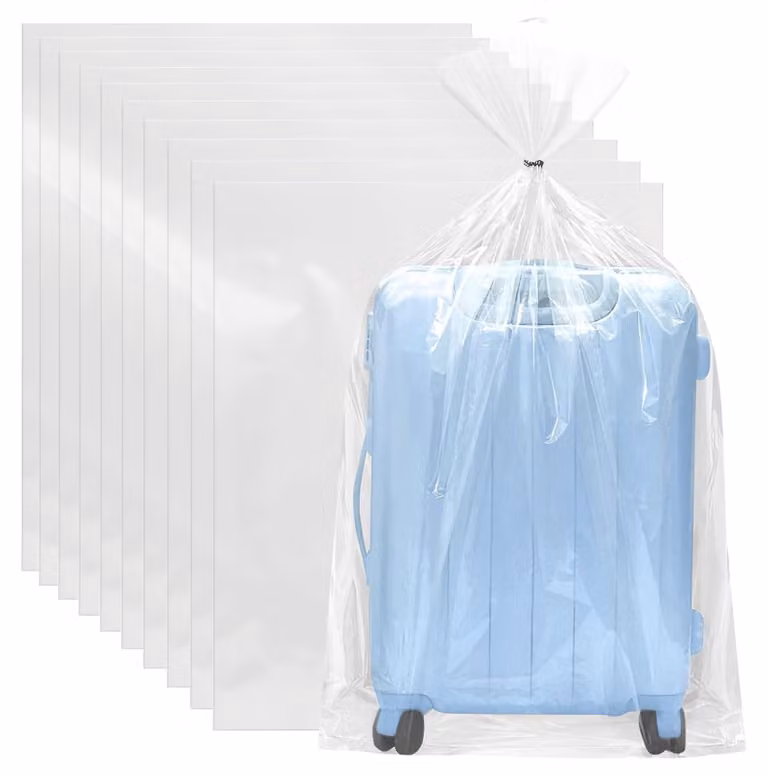 10 sacchetti trasparenti extra grandi per la conservazione, dimensioni 100 x 150 cm