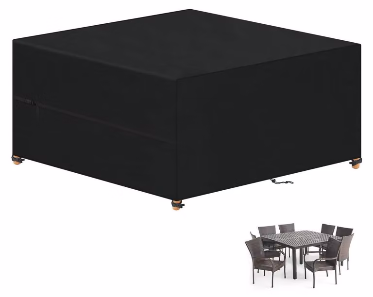 Copertura impermeabile per mobili da giardino, realizzata in tessuto Oxford 420D, dimensioni 220x220x85 cm