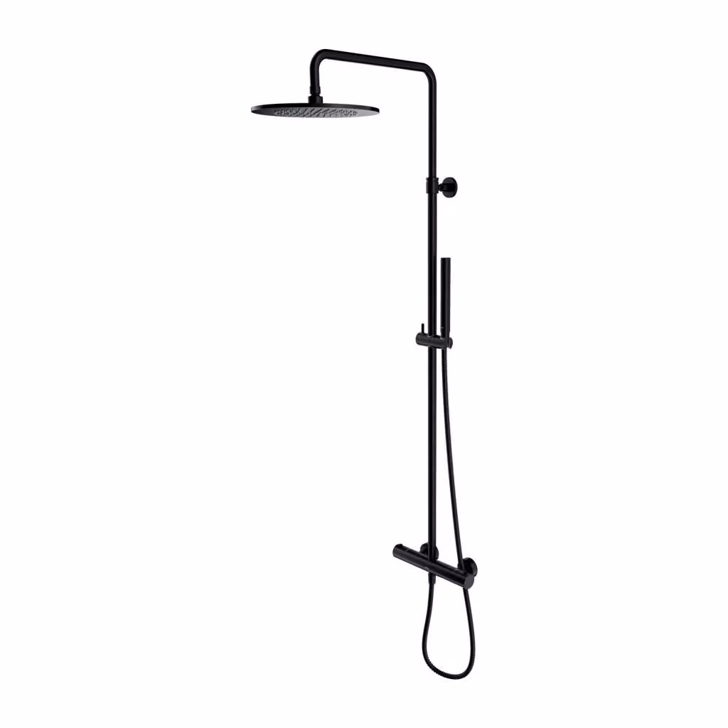 Omnires Y Y1244SUBL Set doccia con miscelatore termostatico, nero