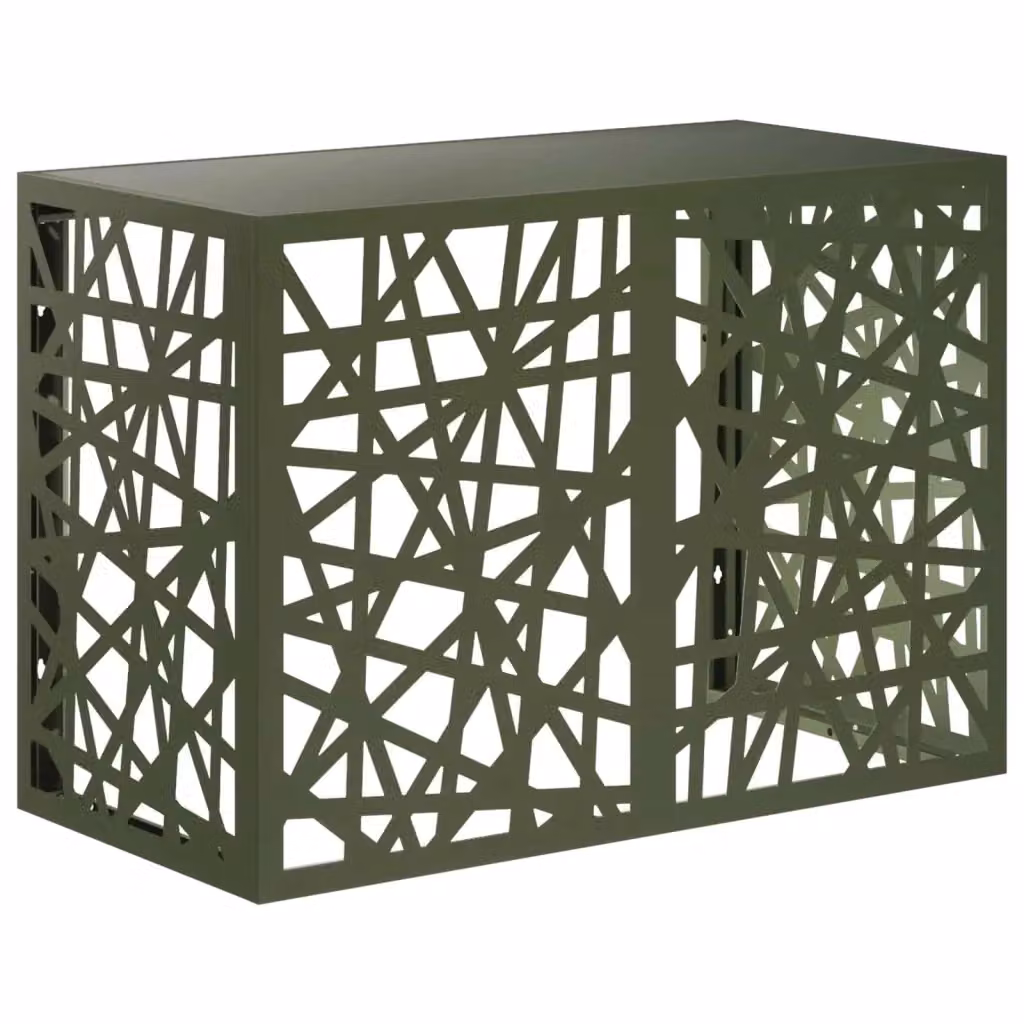 Copertura per condizionatore d'aria vidaXL in acciaio verde, L 100 x P 70 x H 50 cm – 2