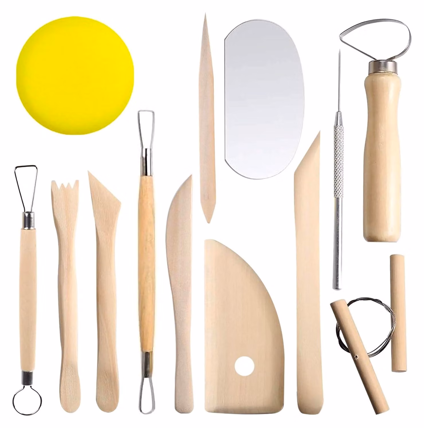 Set di strumenti per la Vetroceramica, composto da 13 strumenti per la modellazione di argilla e Vetroceramica