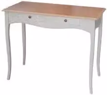 Scrivania scrittoio in legno Shabby chic bianco e naturale mod Linda