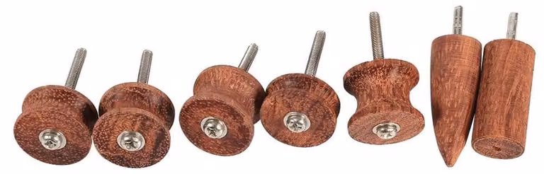 Set di 7 levigatori in pelle - Utensili in palissandro - Strumenti per la lucidatura - Lisciante per pelle - Utensili per la lavorazione della pelle - Utensili manuali - Attrezzi per la lavorazione del cuoio