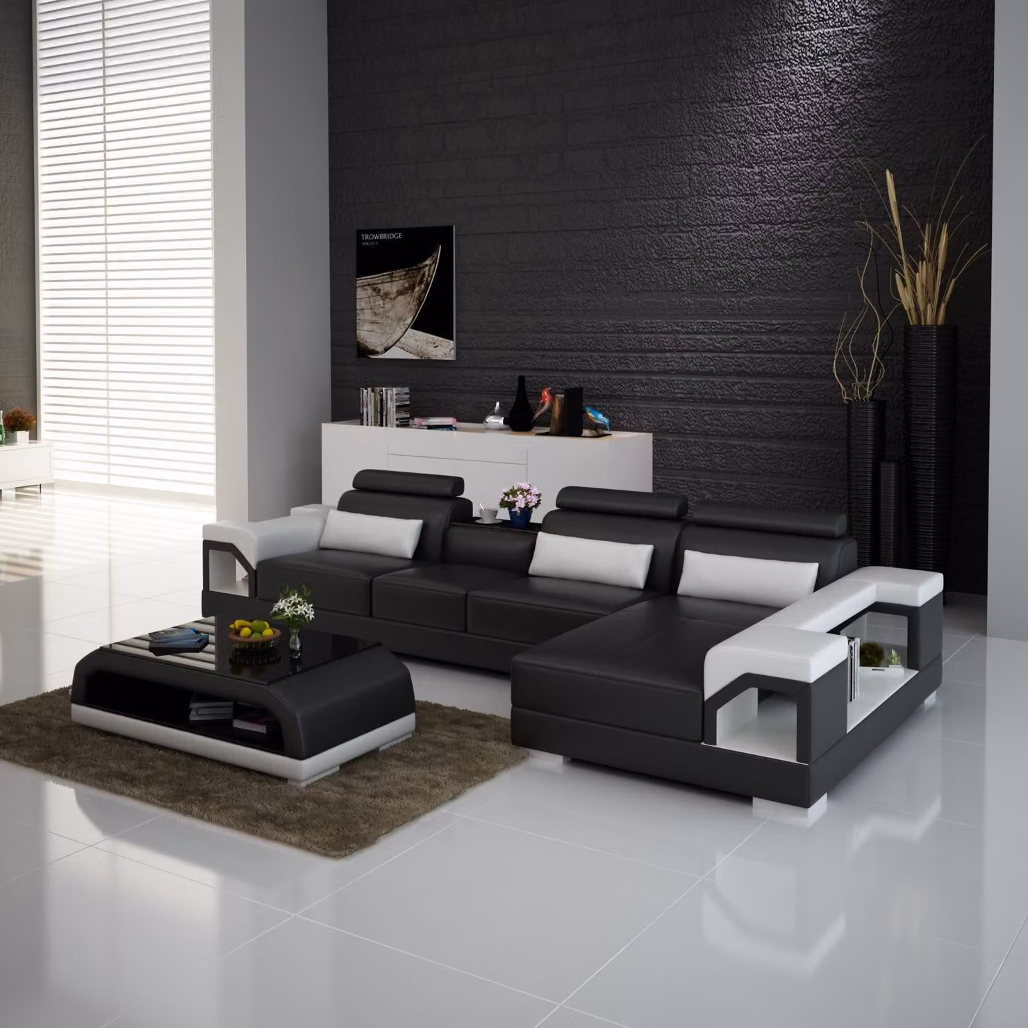 Couch Ecksofa Leder Wohnlandschaft Garnitur Design Modern Sofa L-Form mit USB