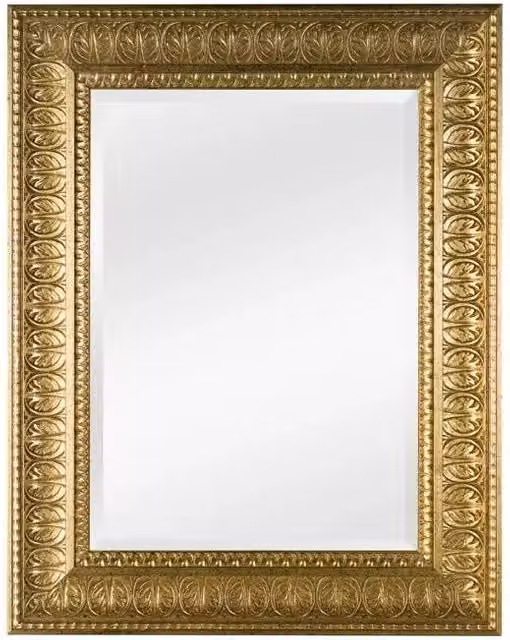 Specchiera in foglia oro rettangolare misure:73 x 93 x 6 - Mobili 2G