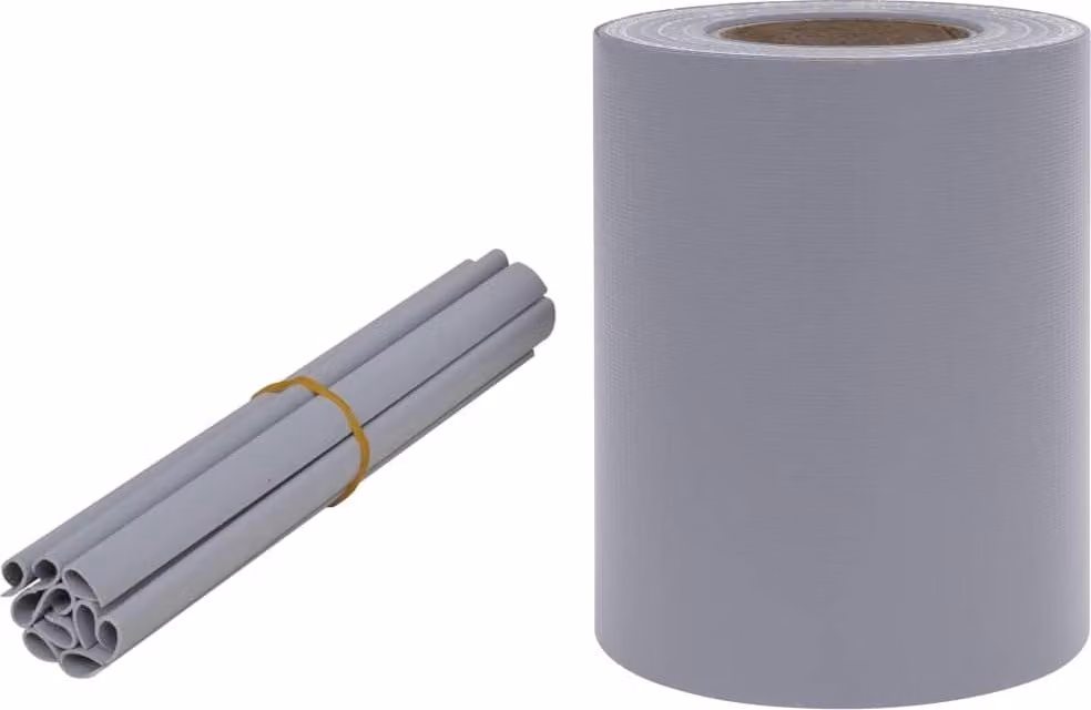 Recinzione Frangivento da Giardino PVC 35x0,19m Grigio Chiaro