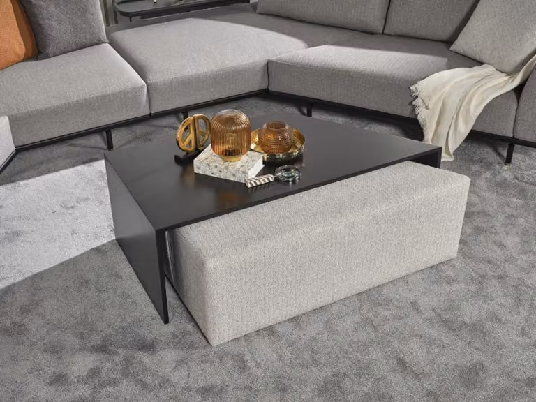 Couchtisch Wohnzimmer Möbel Luxus Material Holz Modern Design grau