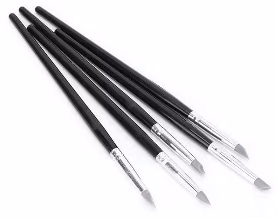 Set di 5 strumenti di modellazione in silicone: ergonomici/antiscivolo, leggeri/compatti, confortevoli per la modellazione, design pratico