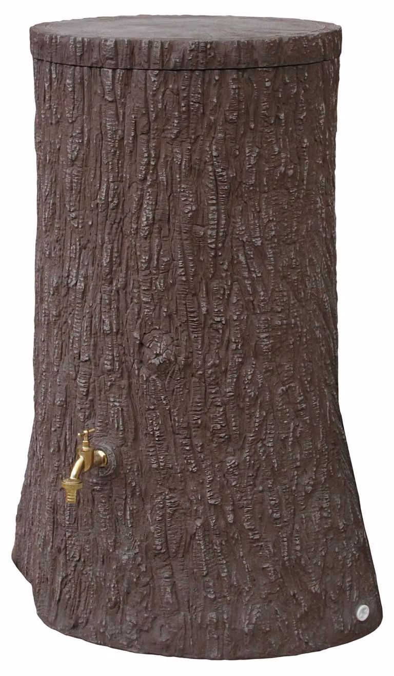 Botte per la pioggia tronco d'albero LITTLE EVERGREEN 250 litri marrone
