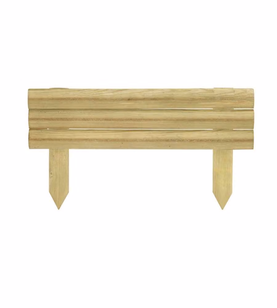 Bordura da Giardino in Legno Verde - 55x30 cm