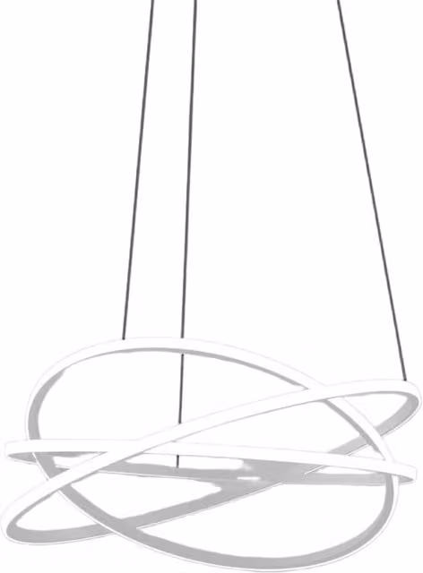 Lampada a Sospensione ATIA S/M Bianco in Alluminio LED 100W 7500lm 3000K Dimmerabile Taglio di Fase e Push - Gealuce