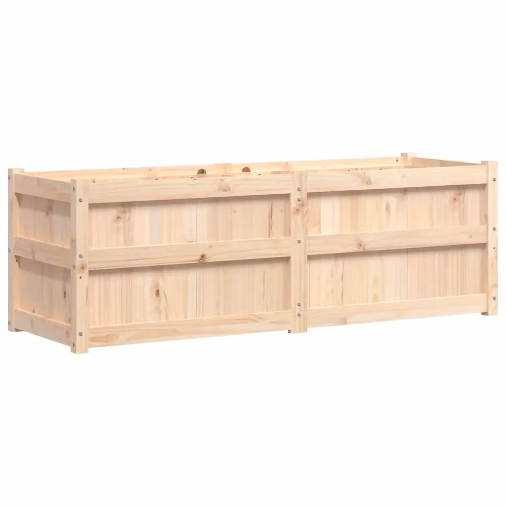 Fioriera da Giardino Ornamentale vidaXL in Legno di Pino Beige L: 150 cm, P: 50 cm, H: 50 cm – 2