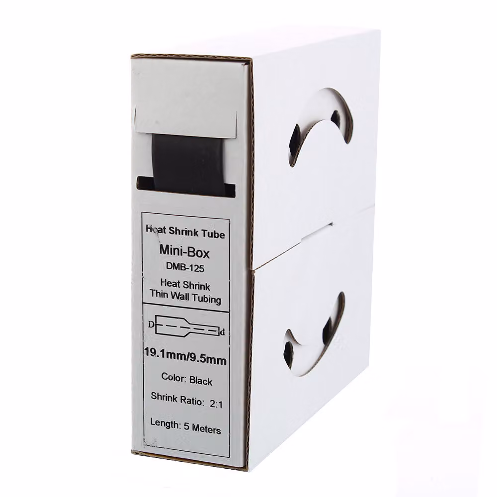 tubo termorestringente da 5 m 19,1 mm>9,5 mm nero