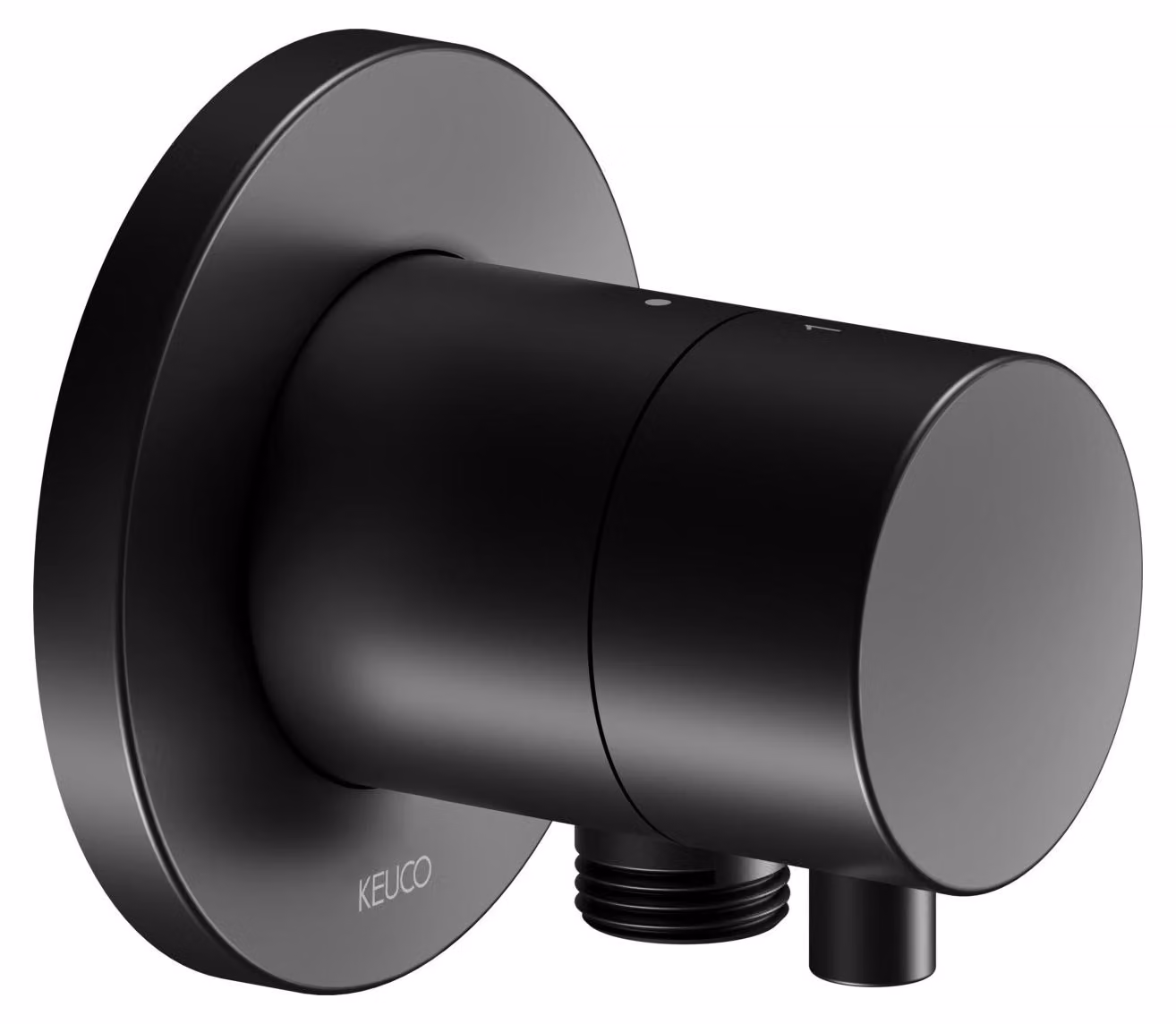 KEUCO IXMO Vanne d'inversion à encastrer 2 consommateurs, raccord de flexible avec poignée Comfort, sans arrêt, rosace ronde, 59556371101, 59556371101
