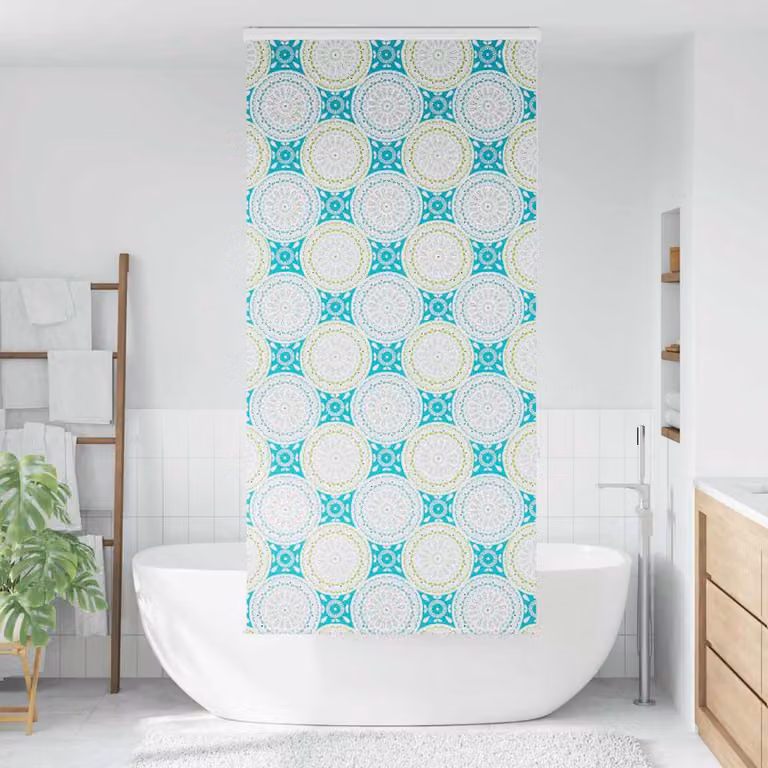 Tenda a Rullo Doccia Cassonetto 110x240 cm Larghezza Tessuto