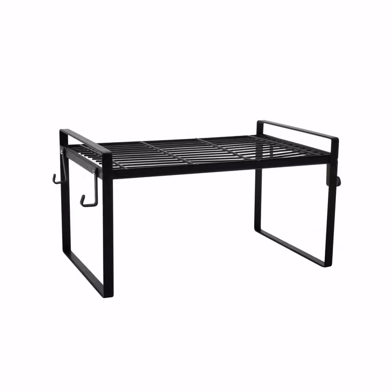 GUSTO CASA Mensola Salvaspazio in Metallo Nera Opaca H 18 x L 33,5 x P 21 cm