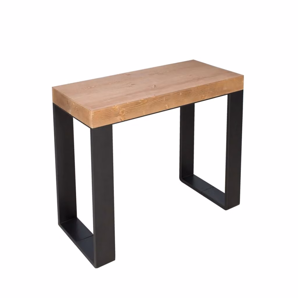 Consolle allungabile Itamoby Tekno Small in abete tinto con telaio antracite L/P/H: 90 x 40 x 77 cm (estendibile fino a 190 cm) – 2