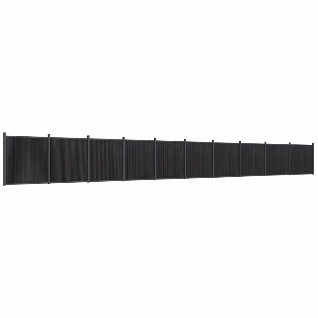 vidaXL Pannello di Recinzione in WPC e Alluminio Grigio Antracite L: 170 cm, H: 186 cm – 2