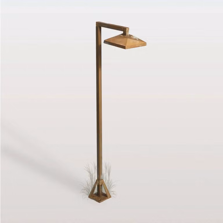 Moretti Luce Lampioncino da giardino Aura Edge, Bronzo / Ottone antico, Ottone, Campagna / Rustiche, Lampada LED da esterni