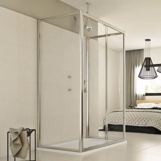 Box Doccia 3 lati 80x150x80 CM H198 trasparente mod. Young Trio 1 Anta P