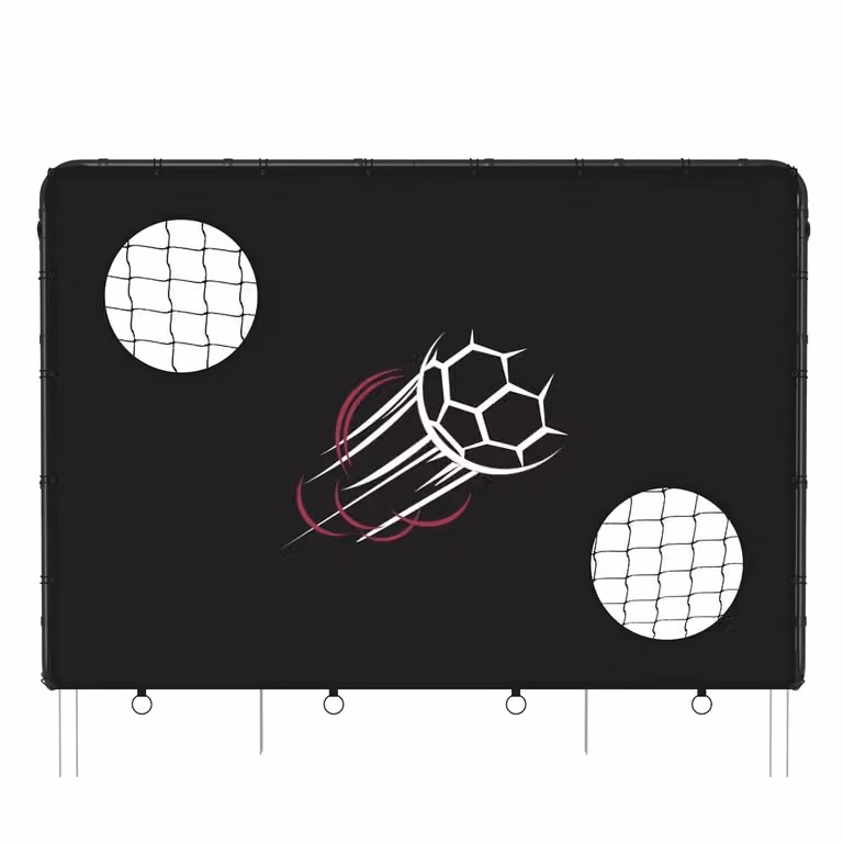 Porta da Calcio per Bambini in Ferro e Rete di PE, Nero / Tipo II