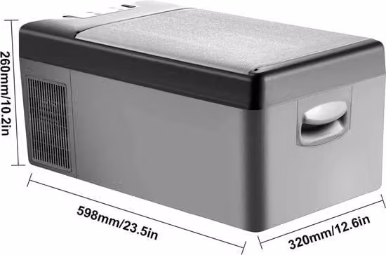 Mini Frigorifero Portatile - 20L - 12/24V DC - 110-240V - Colore Grigio