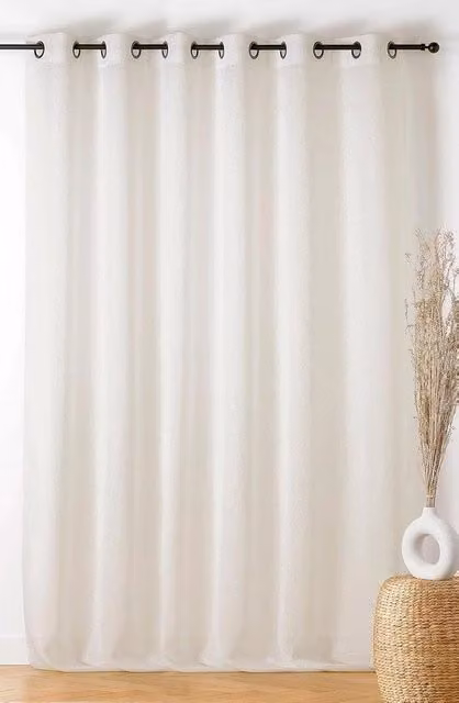 Tendaggio Linder moderno in poliestere beige e bianco, L: 290 cm, H: 240 cm