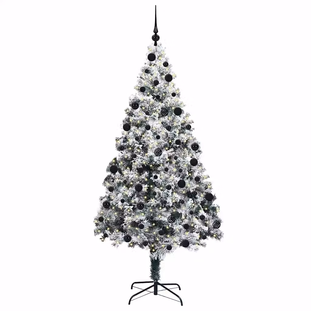 Albero di Natale artificiale moderno vidaXL bianco con 300 LED luce bianca calda, Altezza: 210 cm – 2