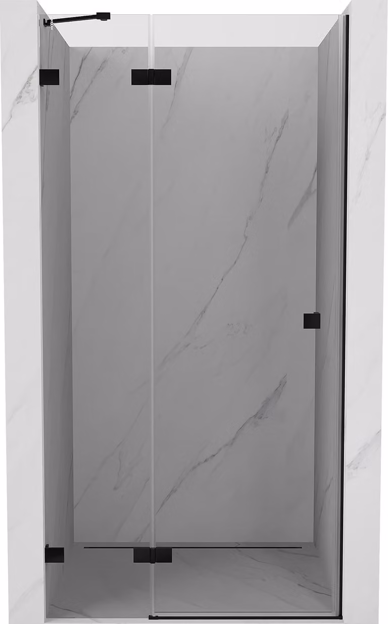 Mexen Lunar porta doccia a battente sinistra 110 cm, trasparente, nero - 834-110-000-70-00-L