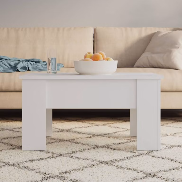Maison Exclusive - Tavolino bianco 79x49x41 cm Materiale ligneo