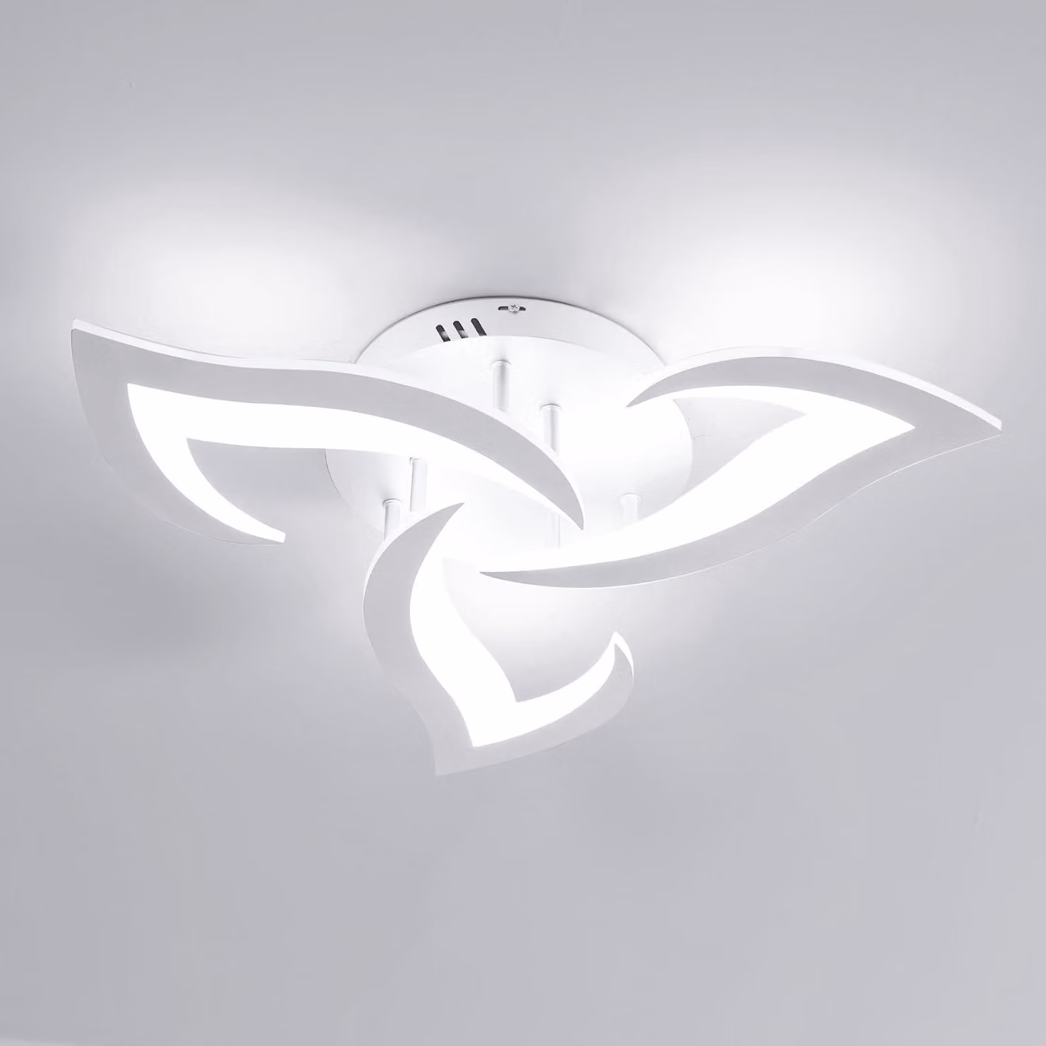 SENQIU Lampada da soffitto a LED, design moderno, 36W, luce bianca fredda 6500K – Argento, 36W, 6500K