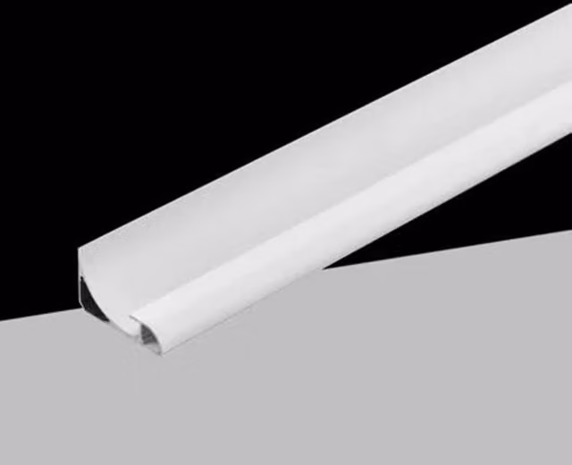 Set di 5 profili ad angolo in alluminio Trade Shop con copertura opaca bianca per striscia LED da 10mm modello AL-33 – 1