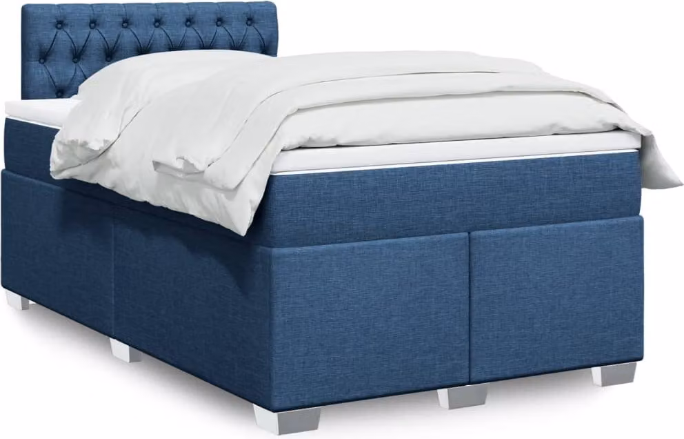 Maison Exclusive - Letto boxspring con materasso blu 120x200 cm Tessuto