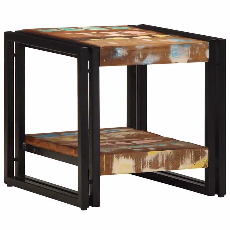 vidaXL Tavolino da salotto moderno in legno massello marrone, L/P/H: 40 x 40 x 38 cm