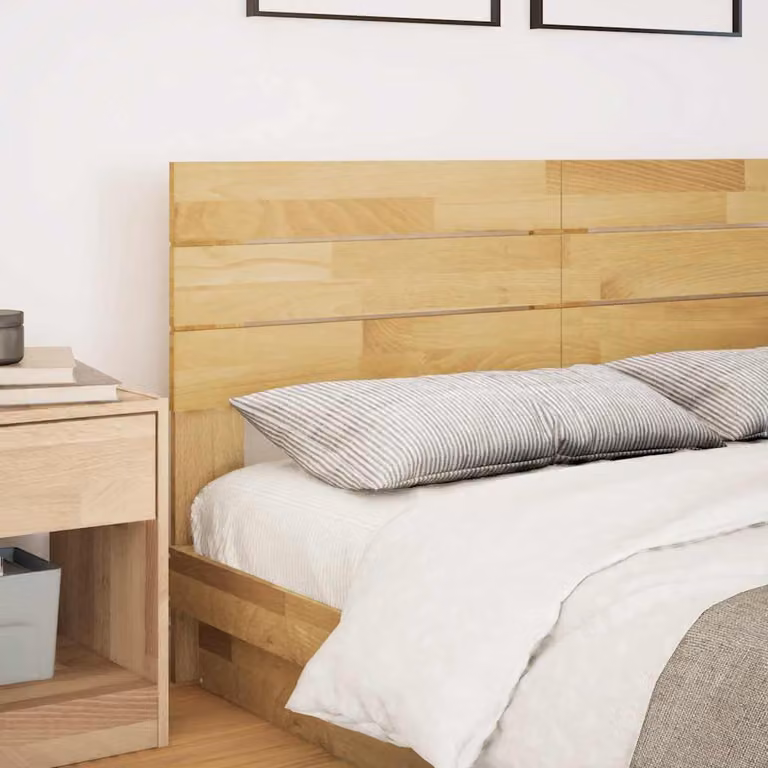 vidaXL Testiera 135 cm in Legno Massello di Rovere