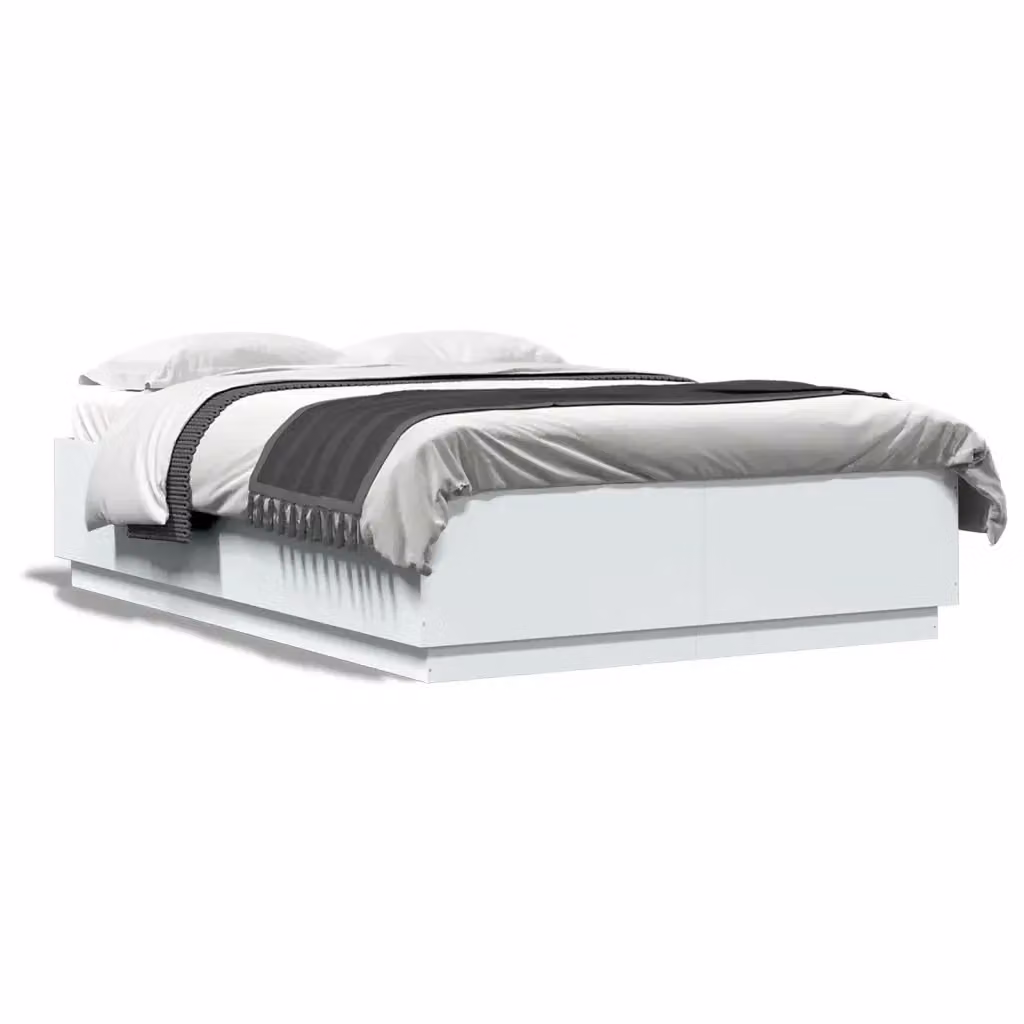 Letto moderno vidaXL in legno laccato bianco L/P/H: 150 x 200 x 40 cm – 2