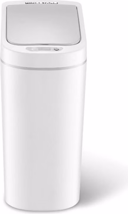 7L Interruttore automatico a sensore Cestino per rifiuti impermeabile Cestino intelligente per la casa Cestino per la raccolta dei rifiuti Contenitore per rifiuti con apertura e chiusura automatica Cestino per rifiuti in materiale durevole - Bianco