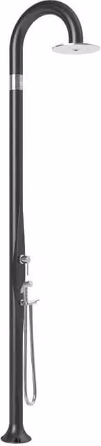 Doccia Tradizionale in Alluminio Funny Yin Top Line Arkema Design con Miscelatore e Doccetta Colore Perla Nera Cv-T345-Tl/7300