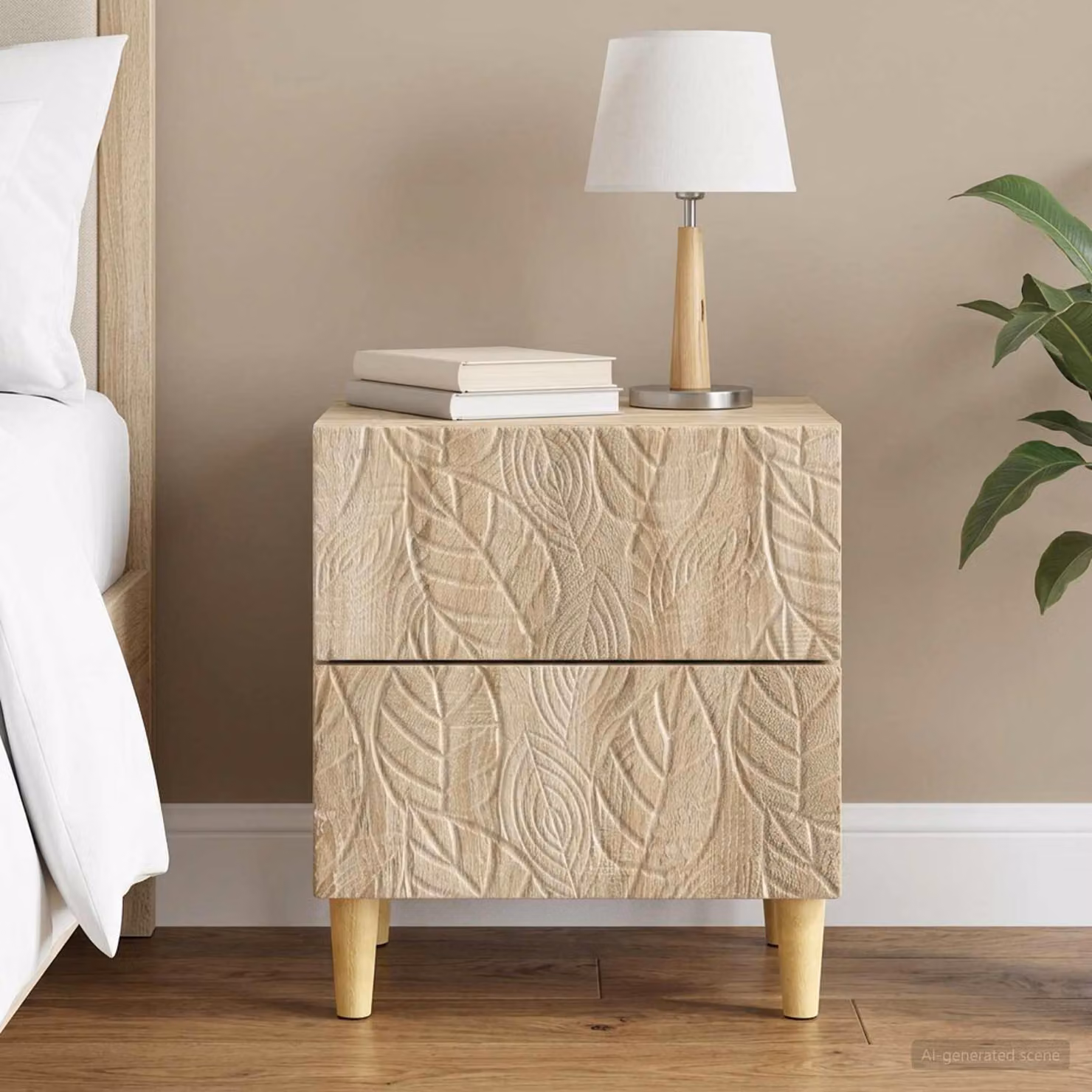Comodino vidaXL in Rovere Sonoma e Legno Ingegnerizzato, L 43 x P 34,5 x H 48 cm