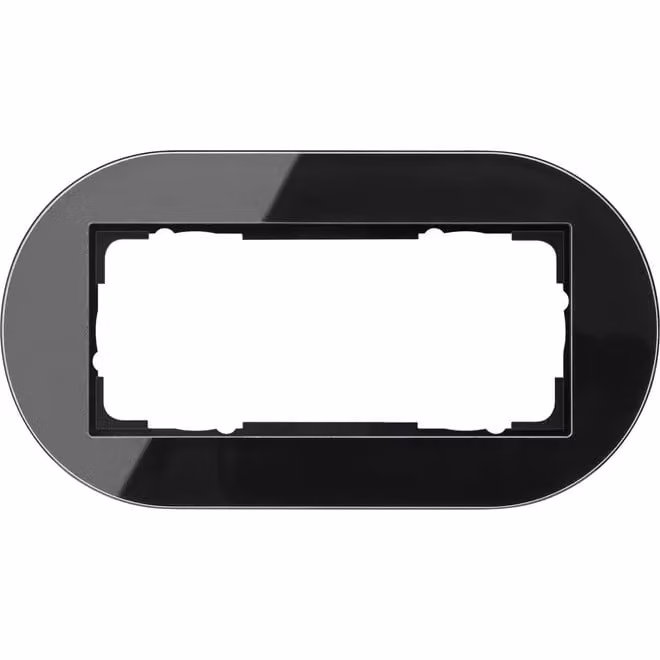 Cornice di copertura Gira a 2 posti senza manopola Gira Studio G Nero 1002135