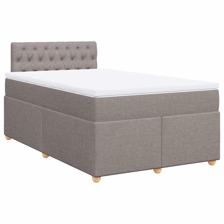 Giroletto a Molle con Materasso Tortora 120x200 cm in Tessuto