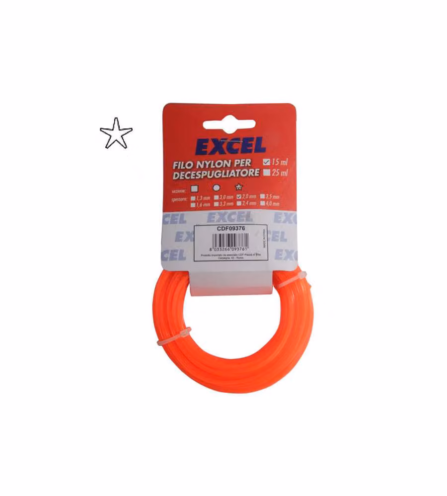 Filo Nylon Pentagono       Mm 2,4 M 15 Excel 04925