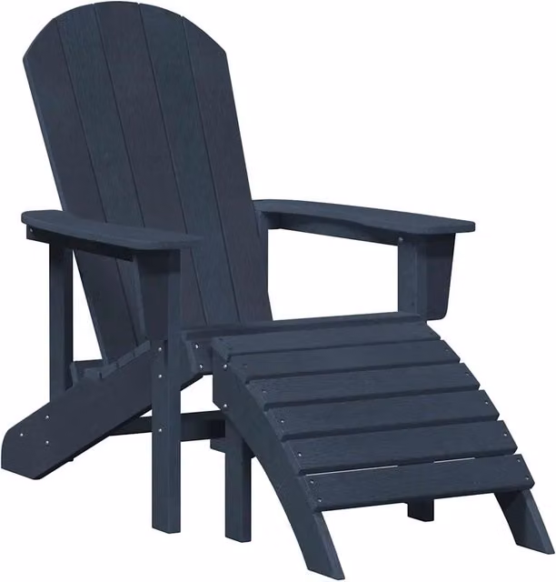 Sedia da Giardino | Sedia Adirondack Blu navy 82 x 74 x 92 cm HDPE
